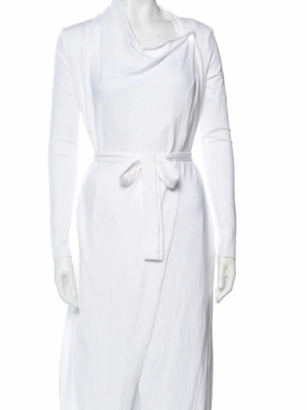 Lunya The Robe Organic Pima Cotton Bone Blue Size XS/S Pockets Belt